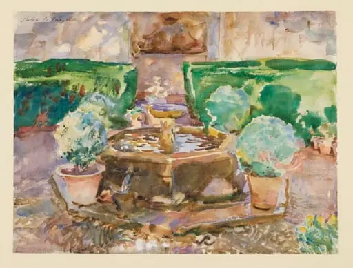 Fountain in the Generalife, by John Singer Sargent