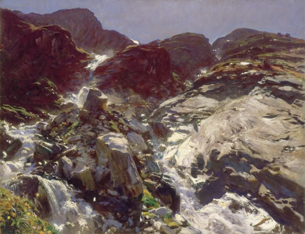 Glacier Streams, by John Singer Sargent, oil, 1909
