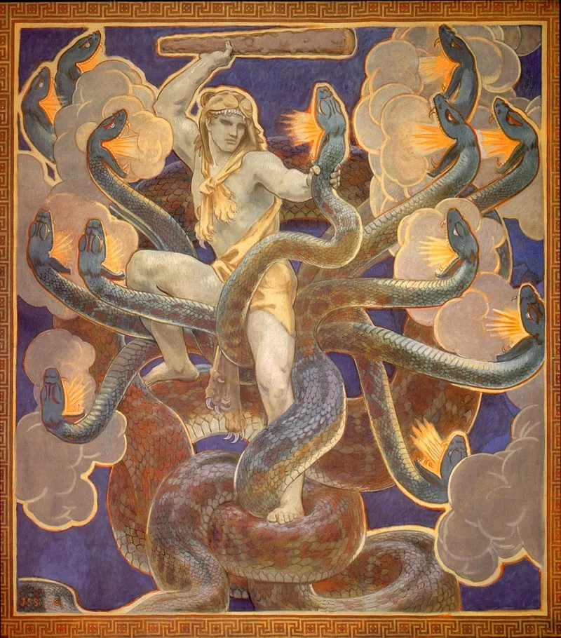 Hercules and the Hydra, by John Singer Sargent, oil, 1921