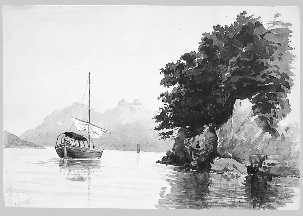 Lake of Lecco (from Switzerland 1869 Sketchbook), by John Singer Sargent