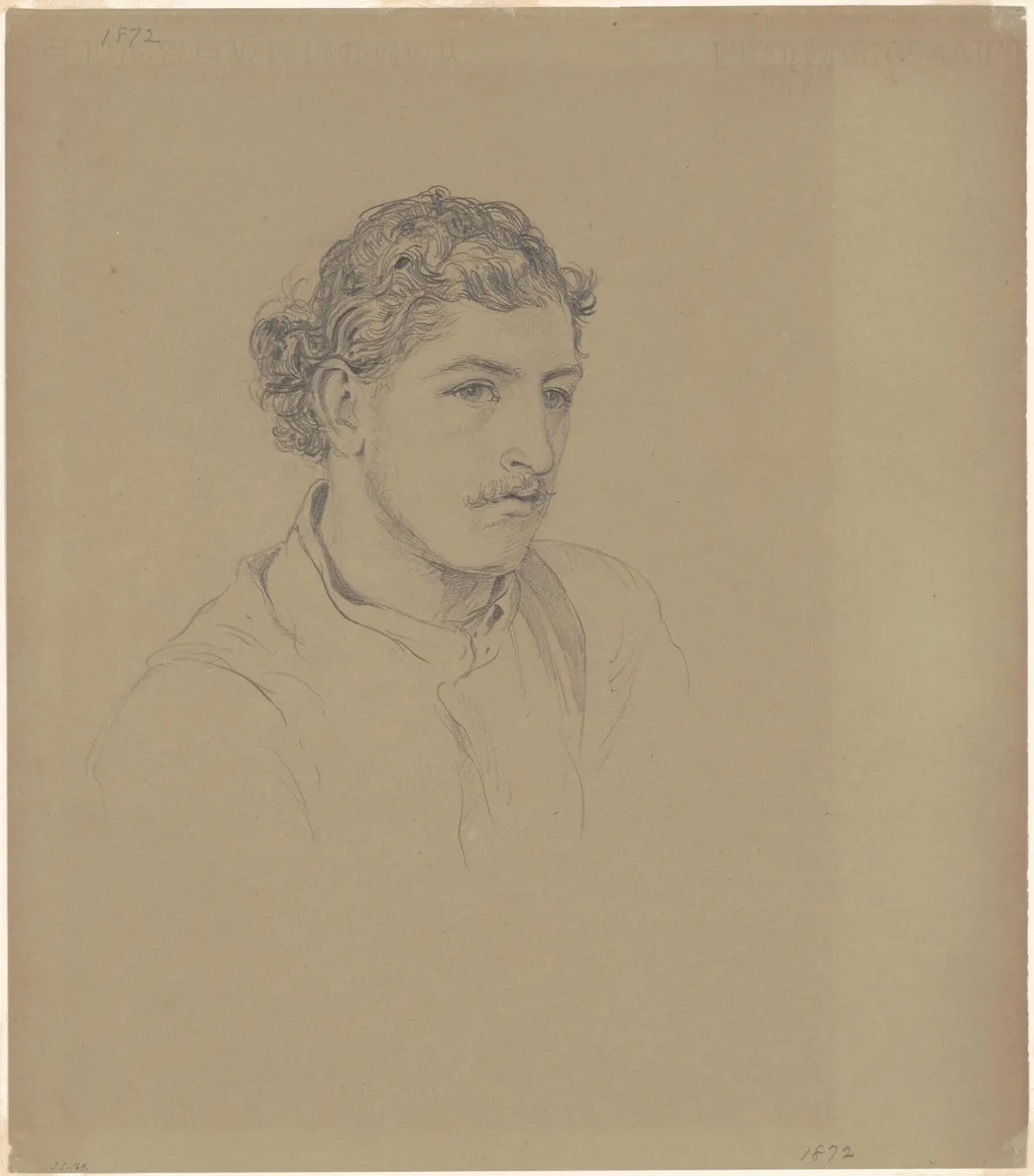 Man with Curly Hair, by John Singer Sargent, graphite, 1872