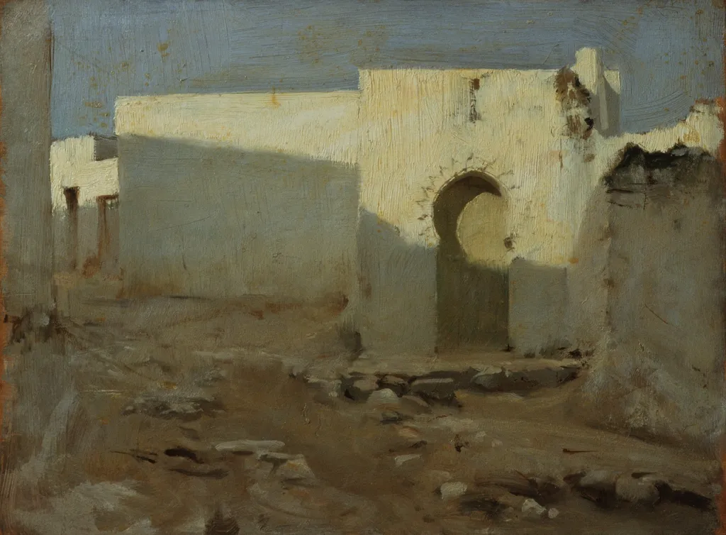 Moorish Buildings in Sunlight, by John Singer Sargent, oil, 1890