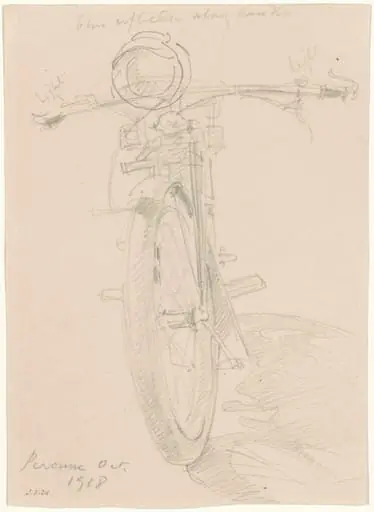 Motorcycle [recto], by John Singer Sargent