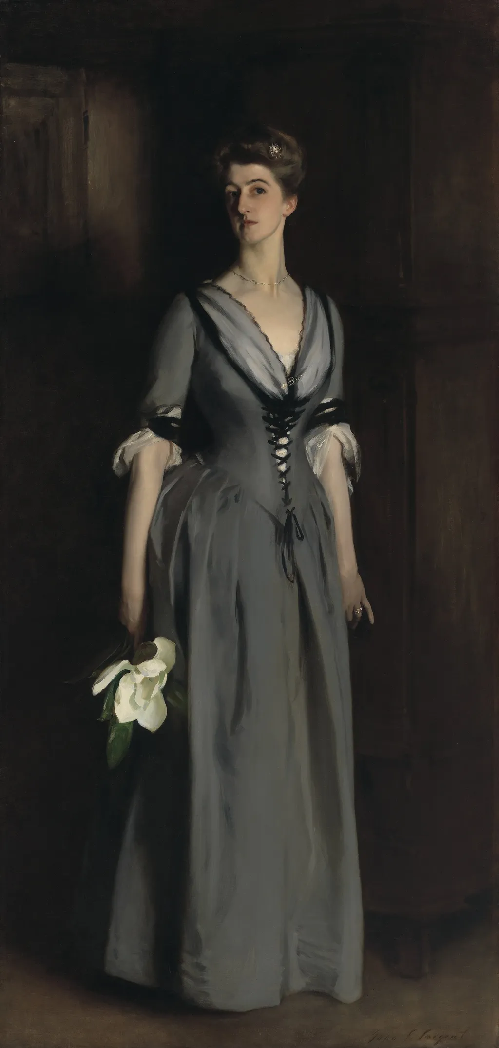 Mrs Albert Vickers (Edith Foster), by John Singer Sargent, oil, 1892