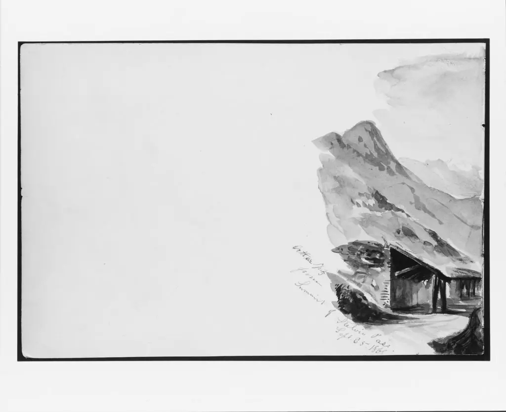 Ortler Spitz from Summit of Stelvio Pass (from Switzerland 1869 Sketchbook), by John Singer Sargent