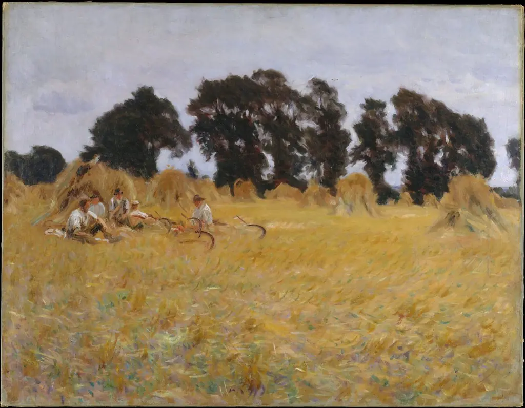 Reapers Resting in a Wheat Field, by John Singer Sargent