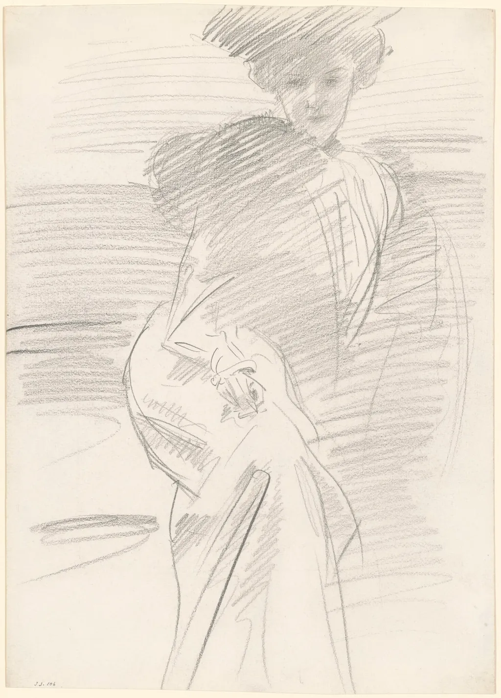 Seated Woman, by John Singer Sargent, graphite, 1895