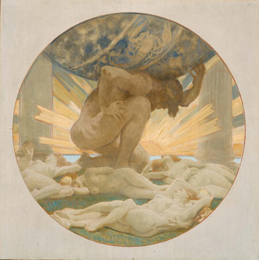 Sketch for Atlas and the Hesperides, by John Singer Sargent, unspecified, 1900