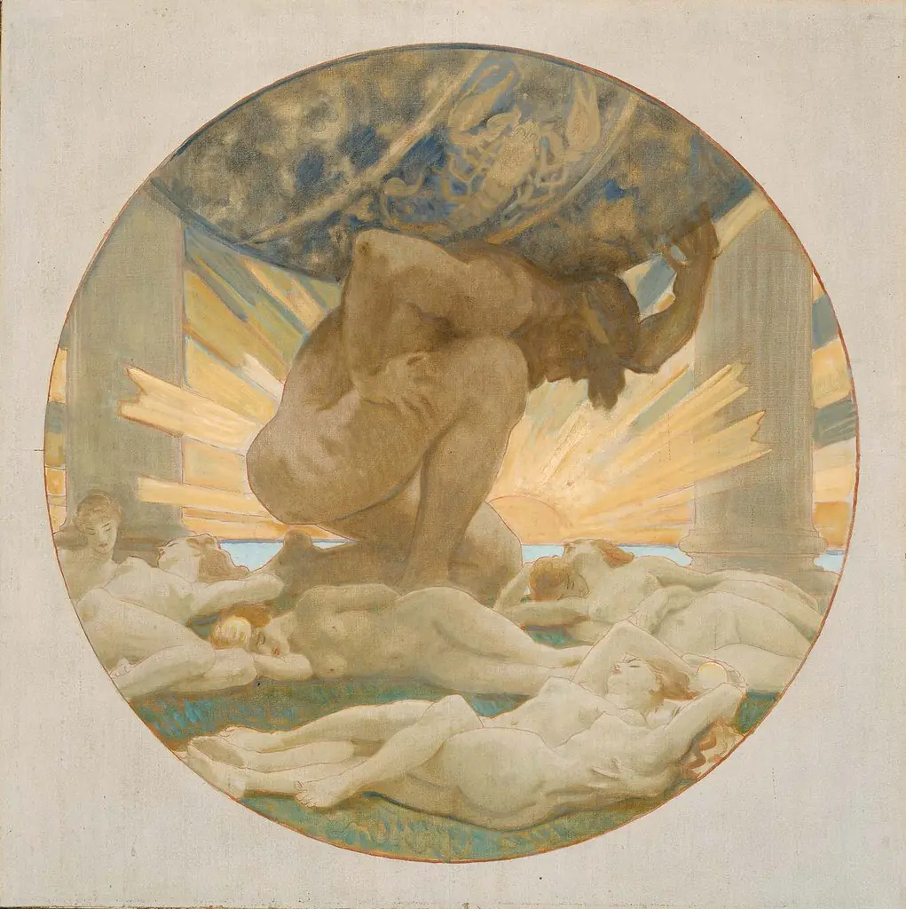 Sketch for Atlas and the Hesperides, by John Singer Sargent