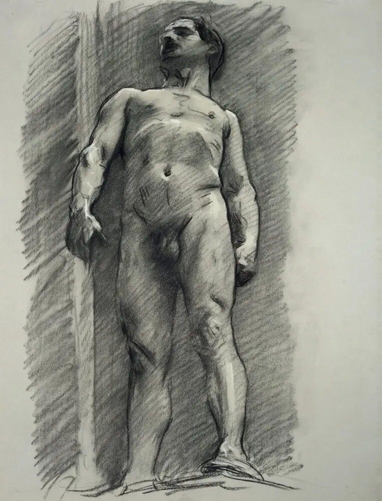 Standing Male Nude, by John Singer Sargent