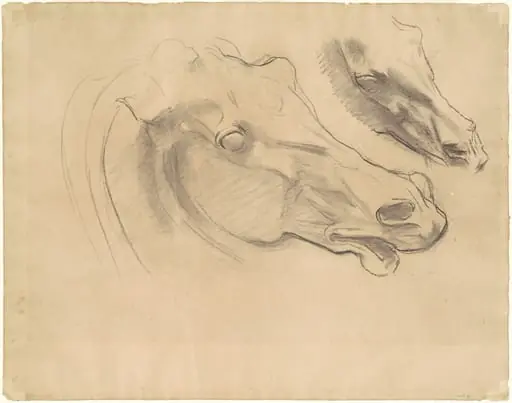 Studies for "Apollo in His Chariot with the Hours", by John Singer Sargent