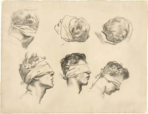 Studies for "Gassed", by John Singer Sargent