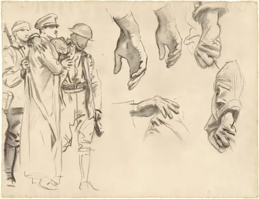 Studies for "Gassed", by John Singer Sargent