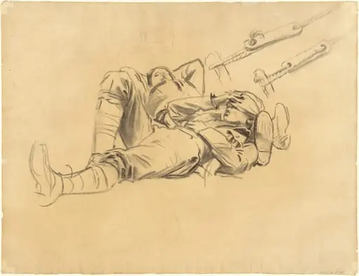 Studies for "Gassed" [recto], by John Singer Sargent