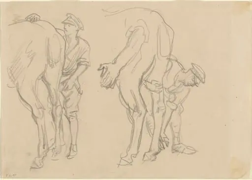 Studies for "Scots Grey", by John Singer Sargent