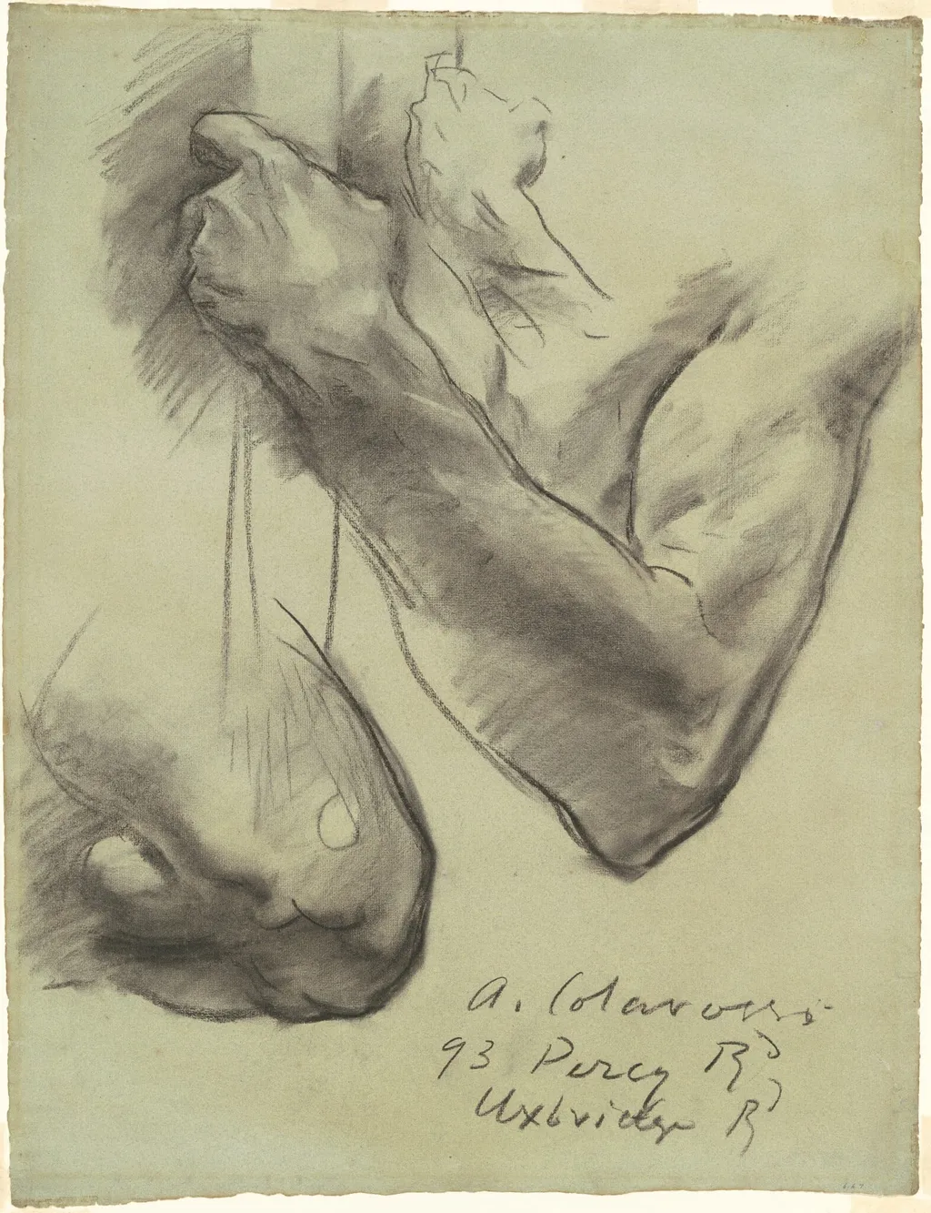Studies for "Triumph of Religion", by John Singer Sargent, charcoal, 1904