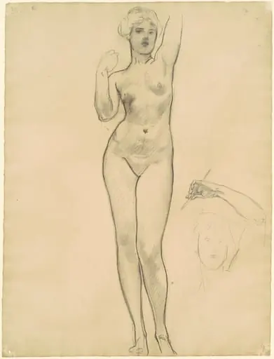 Studies of Aphrodite for "Aphrodite and Eros", by John Singer Sargent