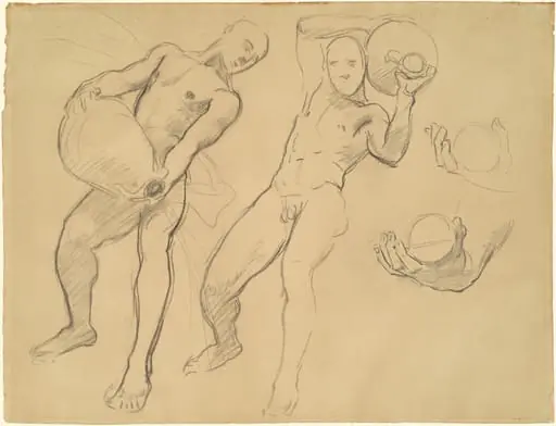 Studies of Notus for "The Winds", by John Singer Sargent