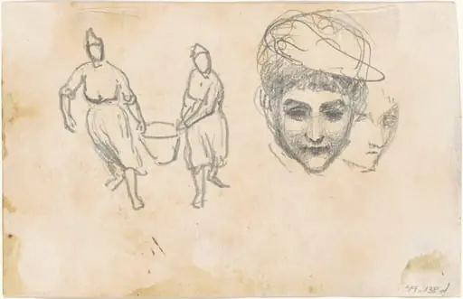 Studies of Peasants [verso], by John Singer Sargent