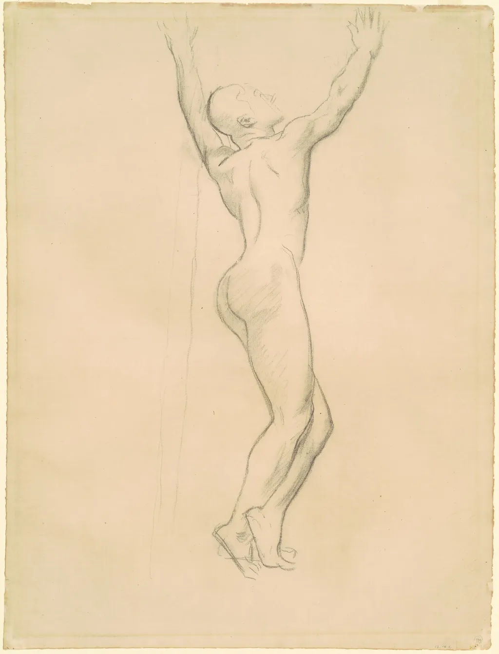 Study for "Apollo and Daphne", by John Singer Sargent, charcoal, 1918