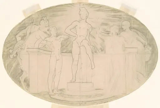 Study for "Classic and Romantic Art", by John Singer Sargent