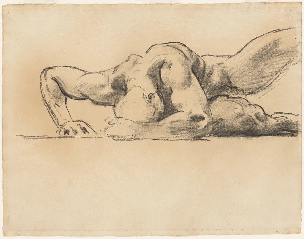 Study for "Hell", by John Singer Sargent, charcoal, 1910