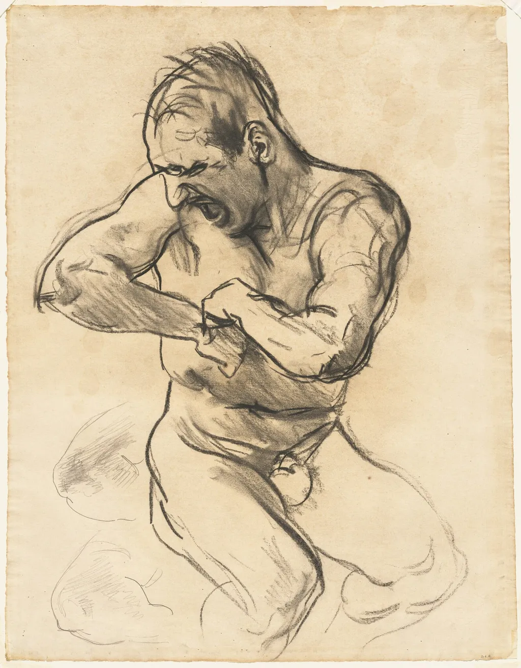 Study for "Hell", by John Singer Sargent, charcoal, 1910