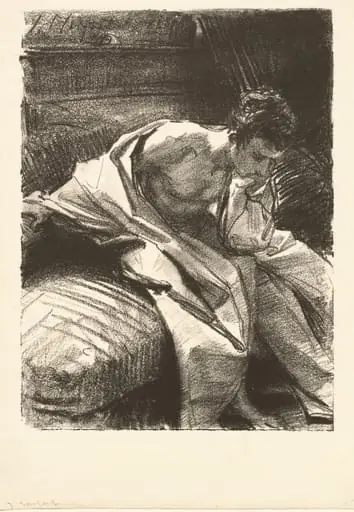 Study of a Young Man, Seated, by John Singer Sargent