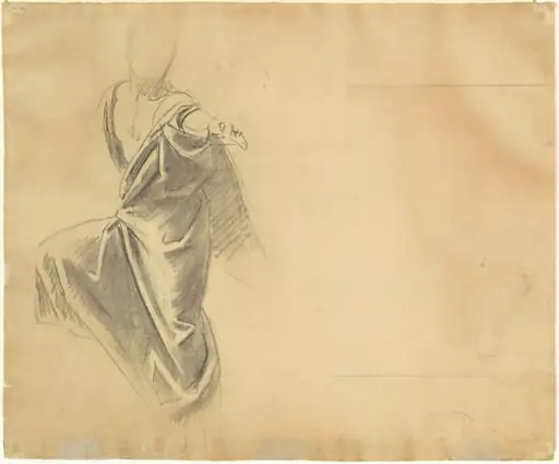 Study of Drapery [verso], by John Singer Sargent