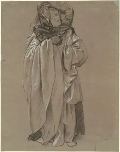 Study of Ezekiel for "Frieze of Prophets", by John Singer Sargent