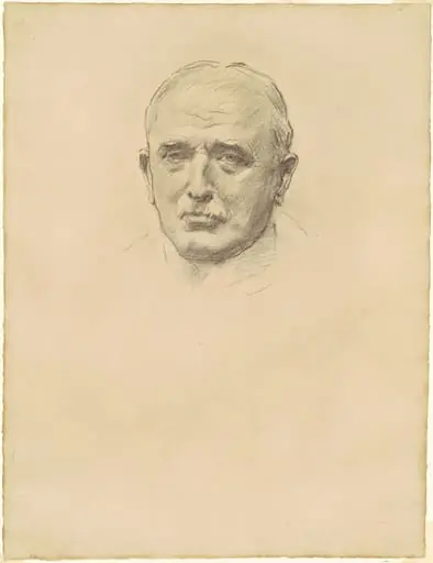 Study of Field Marshal John French for "General Officers of World War I", by John Singer Sargent