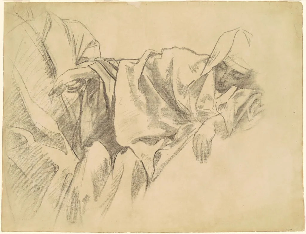Study of the Crucifixion for "Fifteen Mysteries of the Rosary", by John Singer Sargent, charcoal, 1910