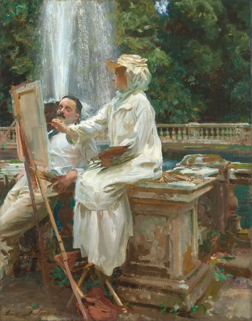 The Fountain, Villa Torlonia, Frascati, Italy, by John Singer Sargent