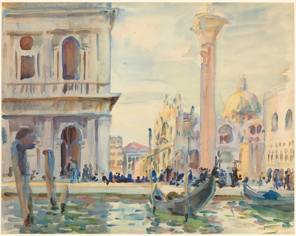 The Piazzetta, by John Singer Sargent, graphite, 1911