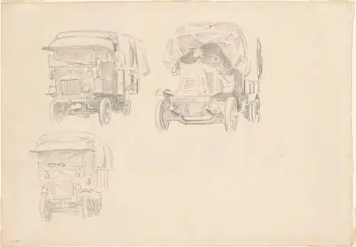 Trucks [recto], by John Singer Sargent