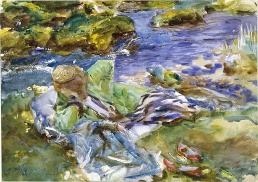 Turkish Woman by a Stream, by John Singer Sargent