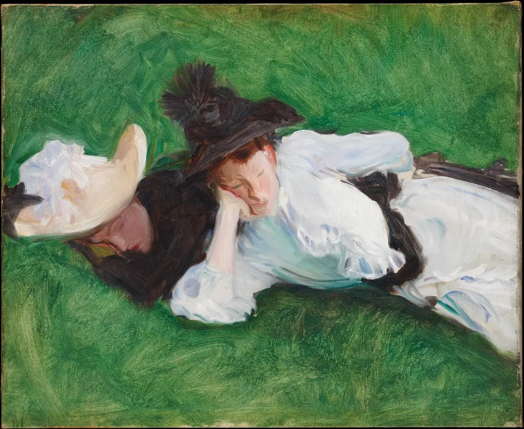 Two Girls on a Lawn, by John Singer Sargent