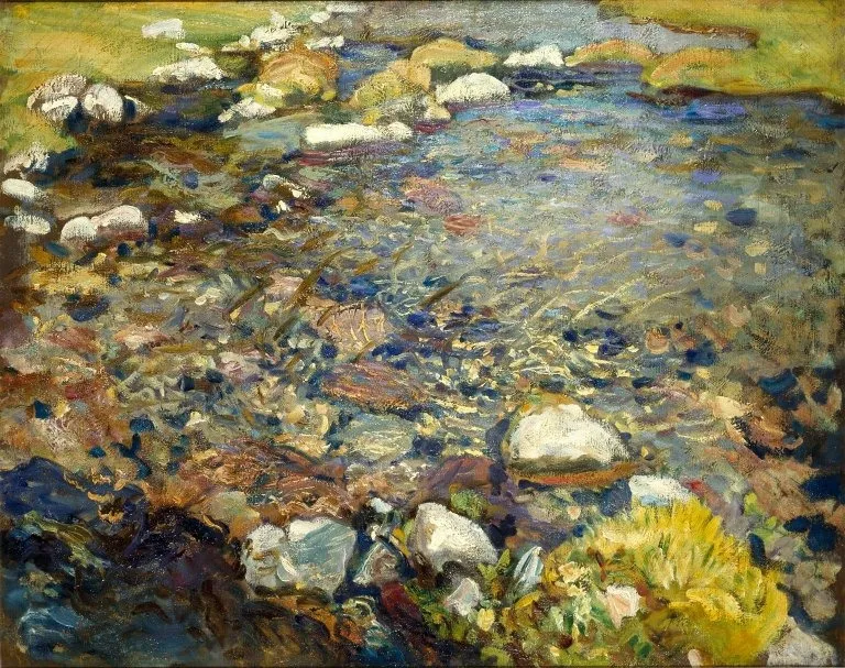 Val d'Aosta: A Stream over Rocks, by John Singer Sargent, oil, 1907