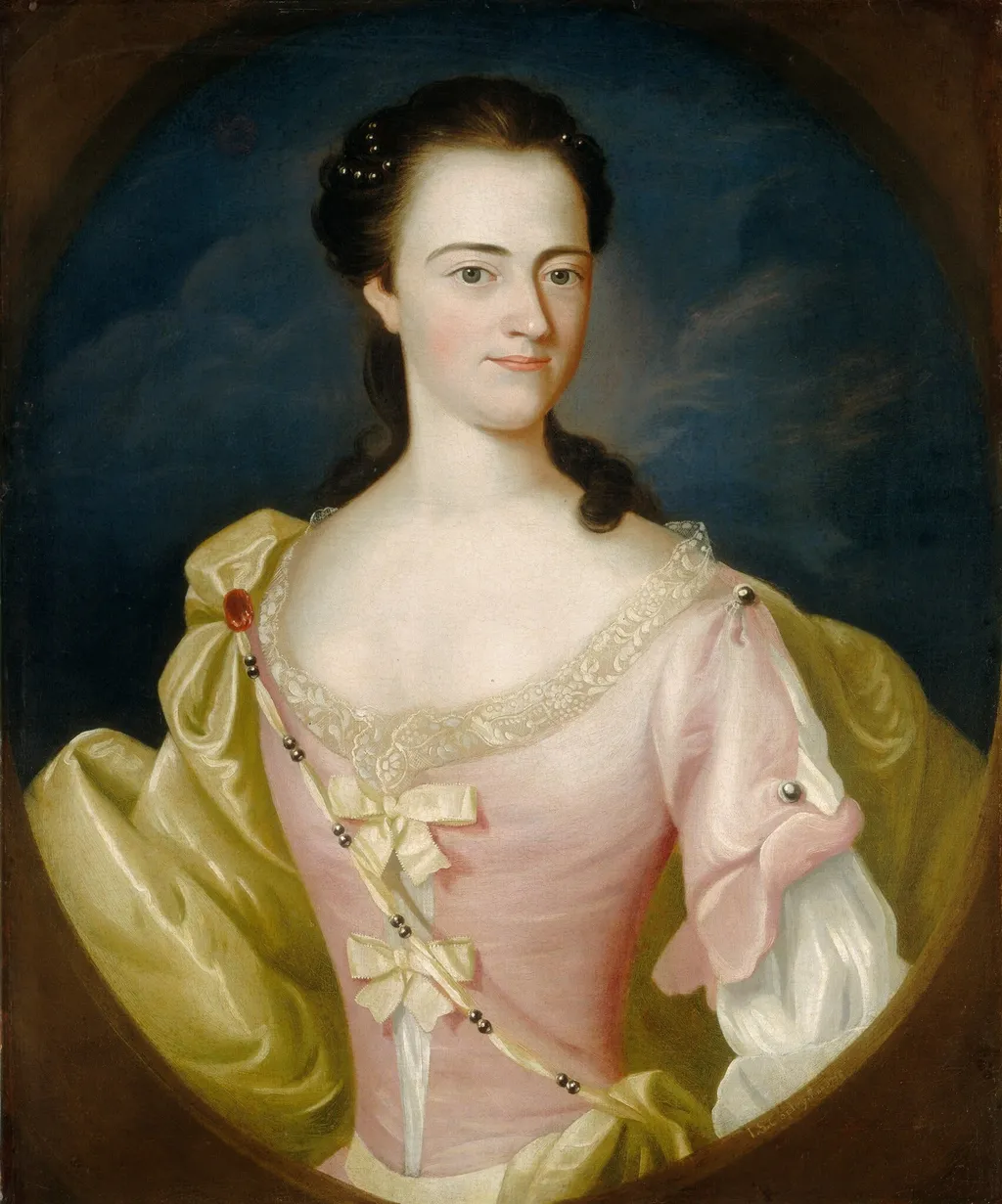 Jane Browne, by John Singleton Copley, oil, 1756