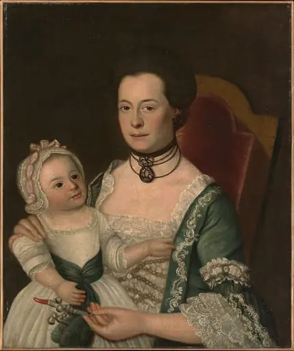 Mrs. Jacob Hurd and Child, by John Singleton Copley, 1762