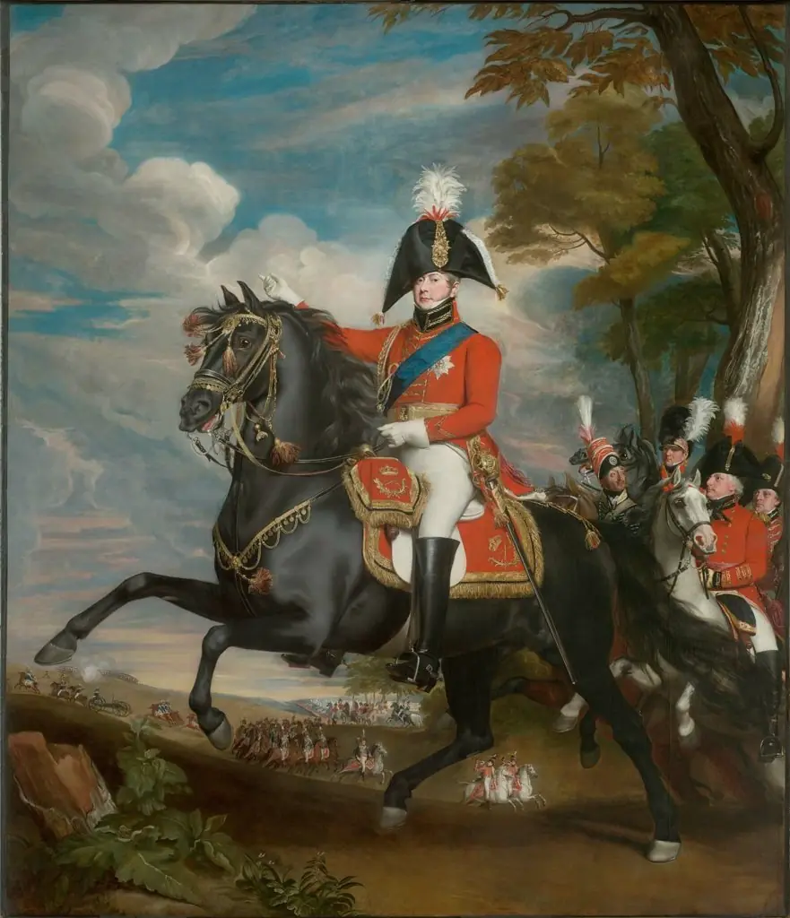 Portrait of H. R. H. the Prince of Wales at a Review, Attended by Lord Heathfield, General Turner, Col. Bloomfield, and Baron Eben; Col. Quinton in the Distance, by John Singleton Copley