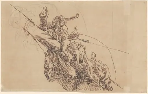 Study for "The Defeat of the Floating Batteries at Gibraltar", by John Singleton Copley