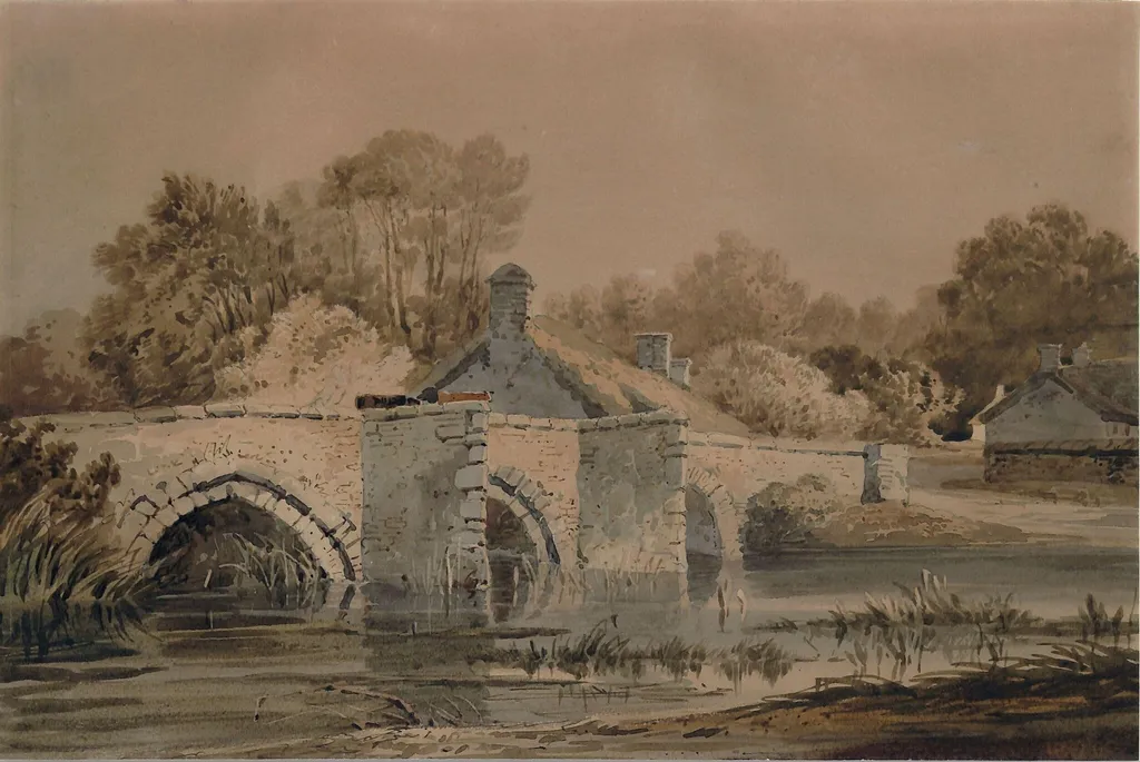 Bridge on the Ouse, near York, by John Skinner Prout, watercolor, 1850
