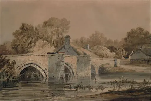 Bridge on the Ouse, near York, by John Skinner Prout