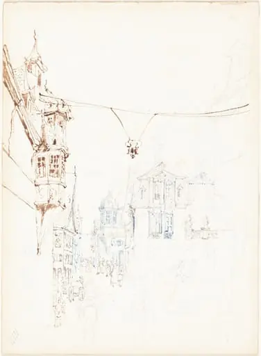 Continental Street Scene, by John Skinner Prout