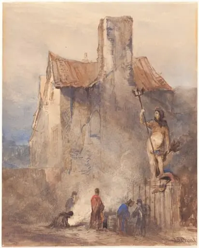 The Bristol Riots: The Burning in the Street, by John Skinner Prout