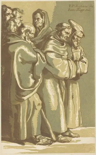 A Group of Monks and a Woman, by John Skippe