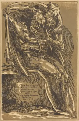 A Naked Man, Seated, with His Hands Tied, by John Skippe