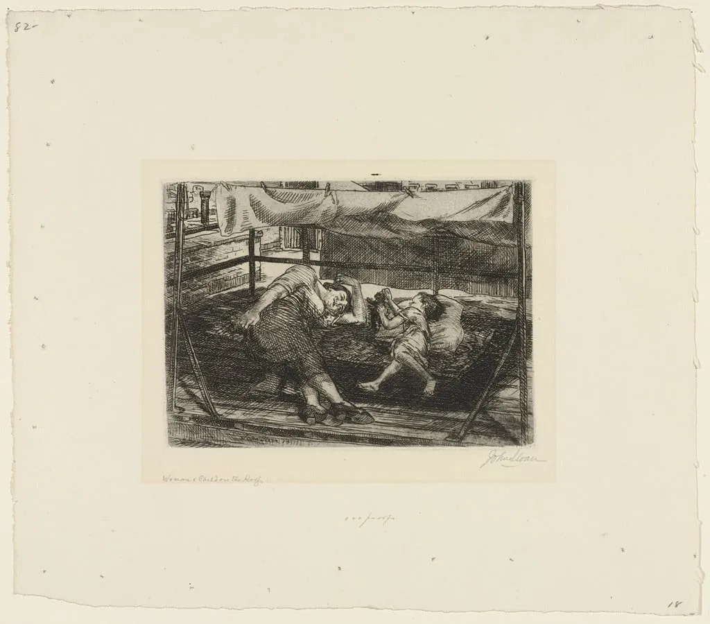 Untitled, by John Sloan, ink, 1914