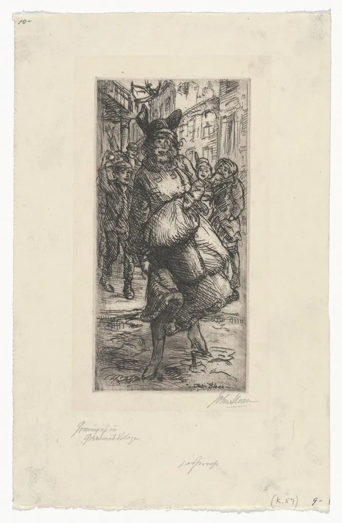 Untitled, by John Sloan, ink, 1916